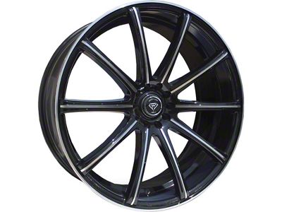 White Diamond W3195 Gloss Black Machined Wheel; 20x8.5 (06-10 RWD Charger)