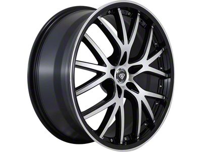 White Diamond W530 Gloss Black Machined Wheel; 20x8.5 (06-10 RWD Charger)