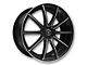 White Diamond W3195 Gloss Black Machined Wheel; 22x9 (11-23 RWD Charger, Excluding Widebody)