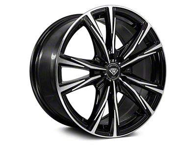 White Diamond WD2750 Gloss Black Machined Wheel; 22x9.5; 20mm Offset (11-23 RWD Charger, Excluding Widebody)