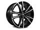 White Diamond WD2750 Gloss Black Machined Wheel; 22x9.5 (11-23 RWD Charger, Excluding Widebody)