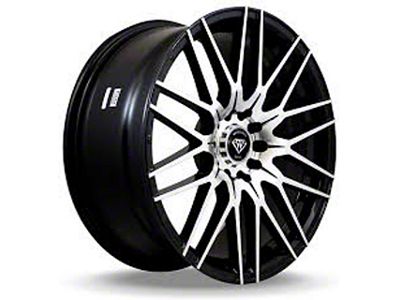 White Diamond W3265 Gloss Black Machined Wheel; Rear Only; 18x10 (21-24 Mustang Mach-E, Excluding GT)