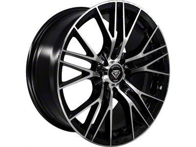 White Diamond W3267 Gloss Black Machined Wheel; 18x8; 35mm Offset (21-25 Mustang Mach-E, Excluding GT)