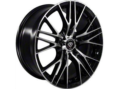 White Diamond W3267 Gloss Black Machined Wheel; 18x8 (21-24 Mustang Mach-E, Excluding GT)