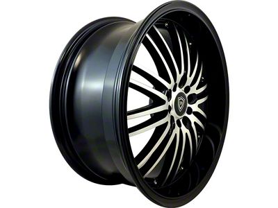 White Diamond W820 Gloss Black Machined Wheel; 18x8; 35mm Offset (21-25 Mustang Mach-E, Excluding GT)