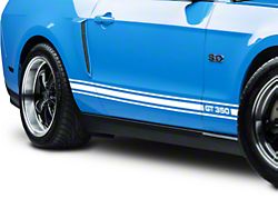 SEC10 Rocker Stripes with GT350 Logo; White (05-14 Mustang)