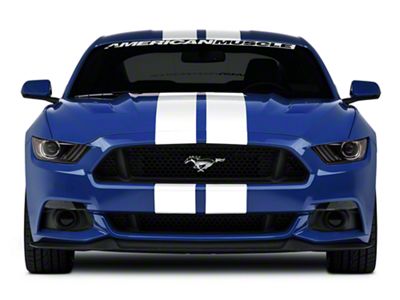 SEC10 Lemans Stripes; White; 8-Inch (15-23 Mustang)