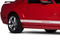 Rocker Stripes with Mustang Lettering; White (05-14 Mustang)