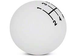 SpeedForm Modern Billet Retro Style 5-Speed Shift Knob; White (05-10 Mustang GT, V6)