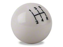 SpeedForm Modern Billet Retro Style 5-Speed Shift Knob; White (79-04 Mustang, Excluding 03-04 Cobra)