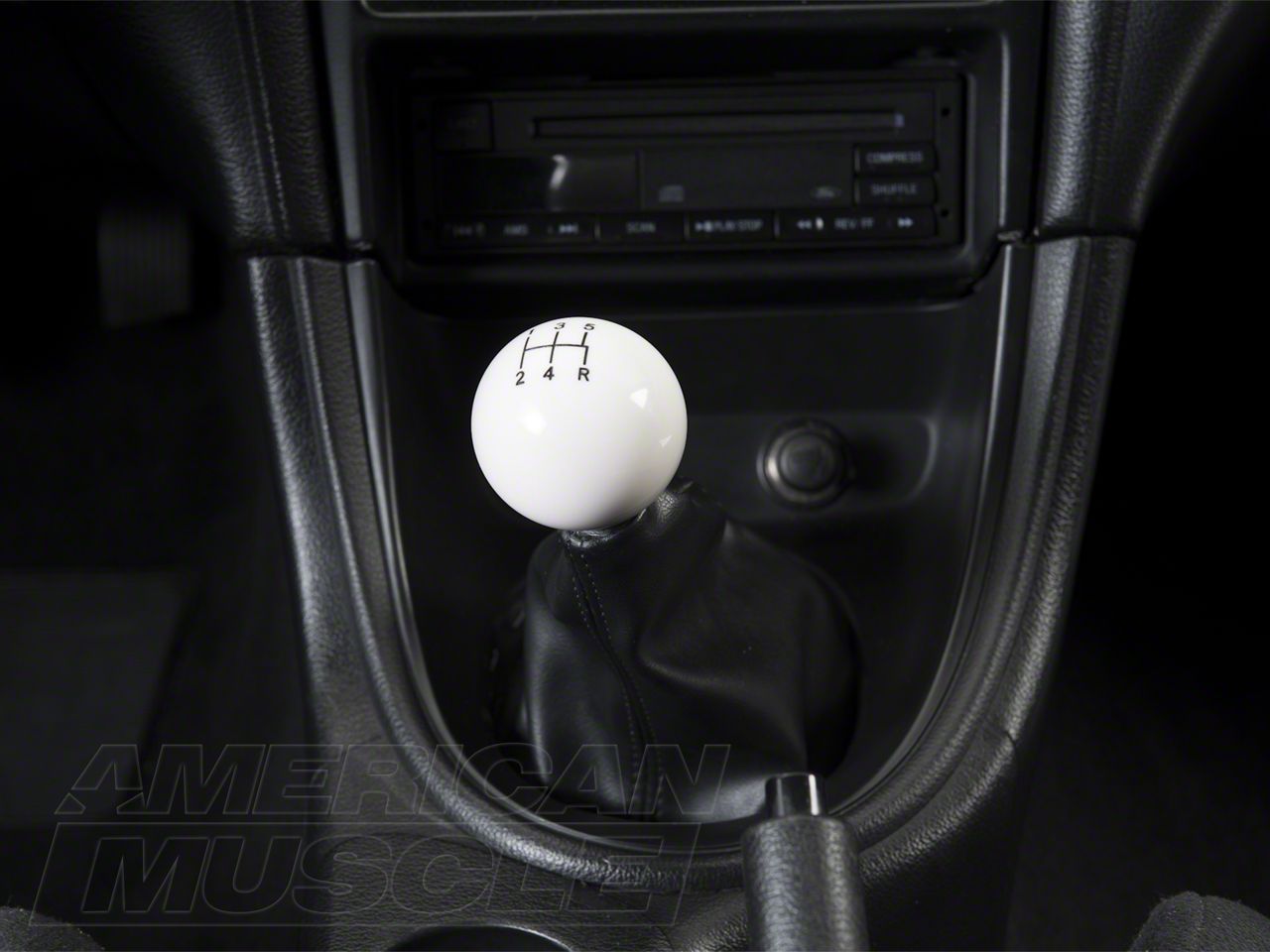 SpeedForm Mustang Modern Billet Retro Style 5 Speed Shift Knob White 41067 79 04 Mustang Excluding 03 04 Cobra Free Shipping