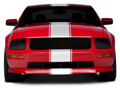 SEC10 Super Snake Style Stripes; White (05-14 Mustang)