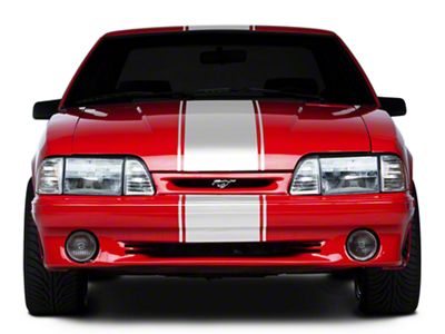 SEC10 Super Snake Style Stripes; White (79-93 Mustang)