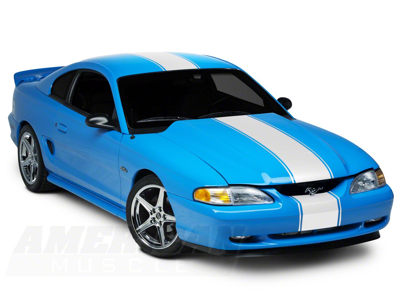 SEC10 Mustang Super Snake Style Stripes; White 26155G94 (94 SEC10 Mustang Super Snake Style Stripes; White 26155G94 (94