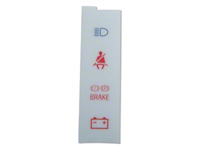 White Face Warning Light Insert (87-93 Mustang)