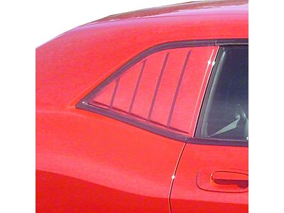 Large Quarter Window Louvers; Unpainted (08-23 Challenger)