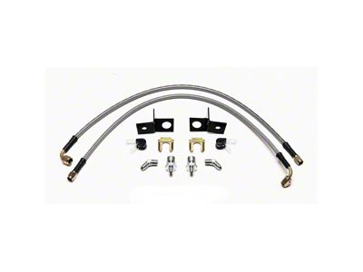 Wilwood AERO4 Caliper Flexline Brake Line Kit; Rear (15-23 Mustang)