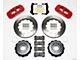 Wilwood AERO4 Rear Big Brake Kit with Slotted Rotors; Red Calipers (09-11 Challenger R/T, SE)