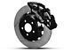Wilwood AERO6 Front Big Brake Kit with 14-Inch Slotted Rotors; Black Calipers (15-23 Mustang)