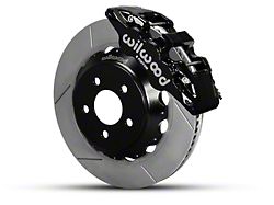 Wilwood AERO6 Front Big Brake Kit with 15-Inch Slotted Rotors; Black Calipers (15-23 Mustang)