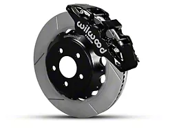 Wilwood AERO6 Front Big Brake Kit with 15-Inch Slotted Rotors; Black Calipers (15-23 Mustang)
