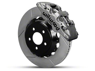 Wilwood AERO6 Front Big Brake Kit with 15-Inch Slotted Rotors; Nickel Plated Calipers (15-23 Mustang)