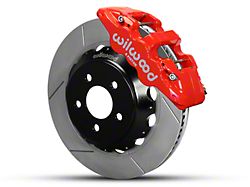 Wilwood AERO6 Front Big Brake Kit with 15-Inch Slotted Rotors; Red Calipers (15-23 Mustang)