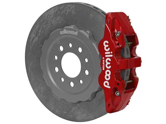 Wilwood AERO4 WCCB Carbon Ceramic Rear Big Brake Kit; Red Calipers (10-17 Camaro)