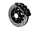 Wilwood AERO6 Front Big Brake Kit with 14-Inch Drilled and Slotted Rotors; Black Calipers (16-19 Camaro)