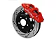 Wilwood AERO6 Front Big Brake Kit with 14.25-Inch Drilled and Slotted Rotors; Red Calipers (10-15 Camaro)