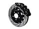 Wilwood AERO6 Front Big Brake Kit with 15-Inch Drilled and Slotted Rotors; Black Calipers (16-19 Camaro)