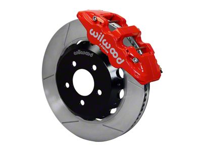 Wilwood AERO6 Front Big Brake Kit with 15-Inch Slotted Rotors; Red Calipers (16-19 Camaro)