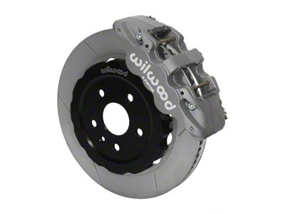 Wilwood AERO6 Race Front Big Brake Kit with 14-Inch Slotted Rotors; Anodized Gray Calipers (10-15 Camaro)