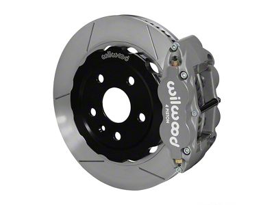 Wilwood Forged Narrow Superlite 4R Rear Big Brake Kit with 14-Inch Slotted Rotors; Anodized Gray Calipers (10-15 Camaro)