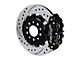 Wilwood Superlite 4R Rear Big Brake Kit with 14-Inch Drilled and Slotted Rotors; Black Calipers (10-17 Camaro)