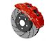 Wilwood SX6R Dynamic Front Big Brake Kit with 14-Inch Drilled and Slotted Rotors; Red Calipers (16-19 Camaro)