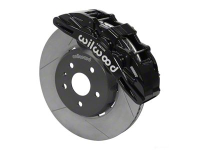 Wilwood SX6R Dynamic Front Big Brake Kit with 14-Inch Slotted Rotors; Black Calipers (16-19 Camaro)