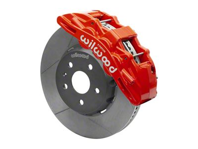 Wilwood SX6R Dynamic Front Big Brake Kit with 14-Inch Slotted Rotors; Red Calipers (10-15 Camaro)