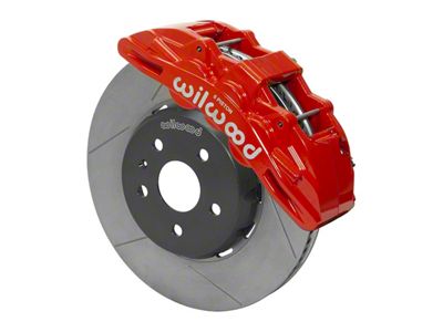 Wilwood SX6R Dynamic Front Big Brake Kit with 14-Inch Slotted Rotors; Red Calipers (16-19 Camaro)
