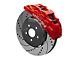 Wilwood SX6R Dynamic Front Big Brake Kit with 15-Inch Drilled and Slotted Rotors; Red Calipers (10-15 Camaro)