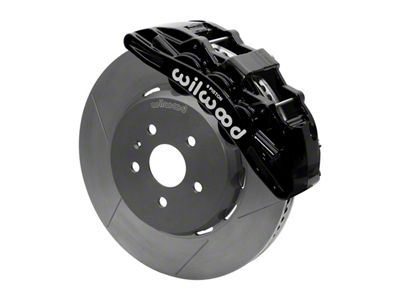 Wilwood SX6R Dynamic Front Big Brake Kit with 15-Inch Slotted Rotors; Black Calipers (10-15 Camaro)