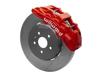 Wilwood SX6R Dynamic Front Big Brake Kit with 15-Inch Slotted Rotors; Red Calipers (10-15 Camaro)