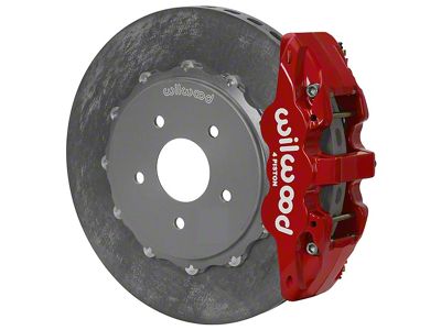 Wilwood AERO4 WCCB Carbon Ceramic Rear Big Brake Kit; Red Calipers (97-13 Corvette C5 & C6)