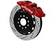 Wilwood AERO6 Front Big Brake Kit with 14-Inch Drilled and Slotted Rotors; Red Calipers (97-13 Corvette C5 & C6)