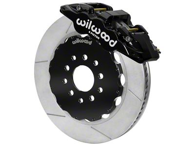 Wilwood AERO6 Front Big Brake Kit with 14-Inch Slotted Rotors; Black Calipers (97-13 Corvette C5 & C6)