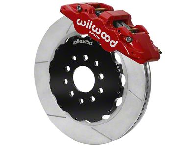 Wilwood AERO6 Front Big Brake Kit with 14-Inch Slotted Rotors; Red Calipers (97-13 Corvette C5 & C6)