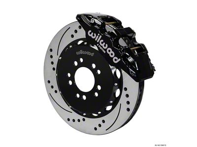 Wilwood AERO6 Front Big Brake Kit with 14.25-Inch Drilled and Slotted Rotors; Black Calipers (14-19 Corvette C7)