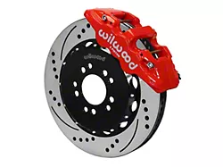 Wilwood AERO6 Front Big Brake Kit with 15-Inch Drilled and Slotted Rotors; Red Calipers (14-19 Corvette C7)
