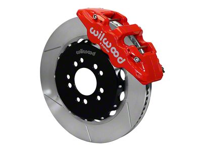 Wilwood AERO6 Front Big Brake Kit with 15-Inch Slotted Rotors; Red Calipers (14-19 Corvette C7)