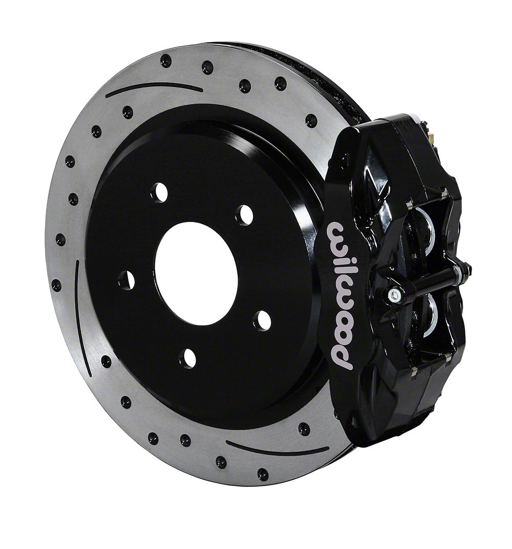Wilwood Corvette DPC56 Brake Rotor, Pad and Caliper Kit; Rear; Black